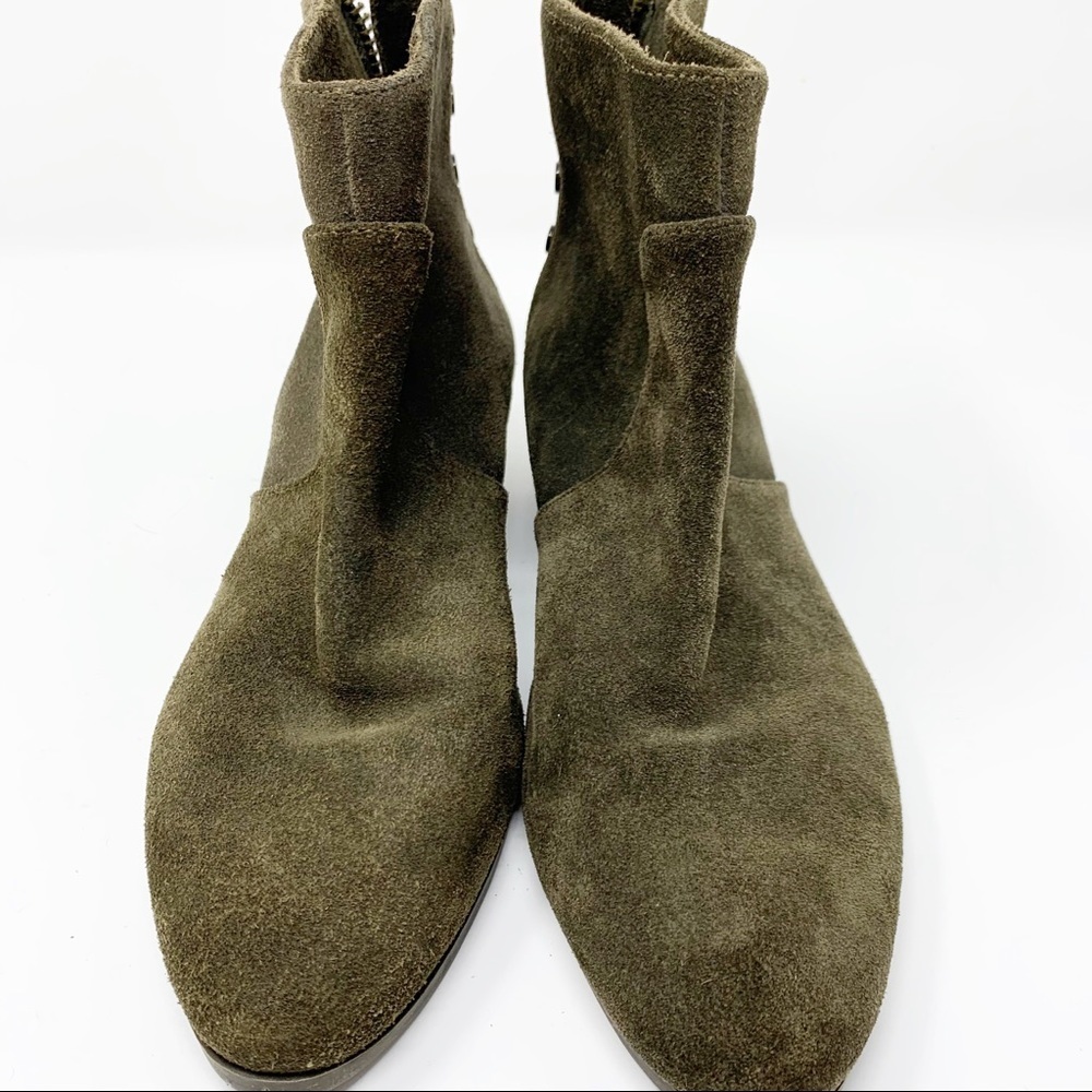 Vince Camuto Boot Cinza Army Green Studded Ankle - Picture 4 of 10
